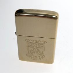 □□ ZIPPO ジッポー カレッジシリーズ PENNSYLVANIA ライター 本体のみ ゴールド Aランク