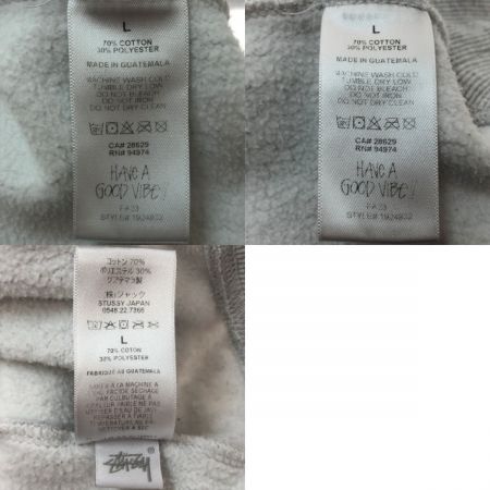  stussy ステューシー スウェット パーカー Lサイズ 1924932 グレー