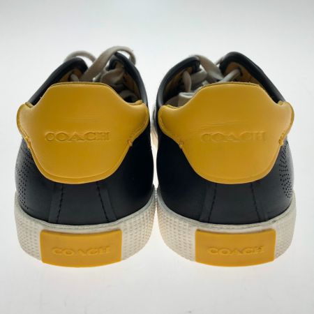  COACH コーチ ロートップ スニーカー 25.5cm FG4671 ブラック×イエロー