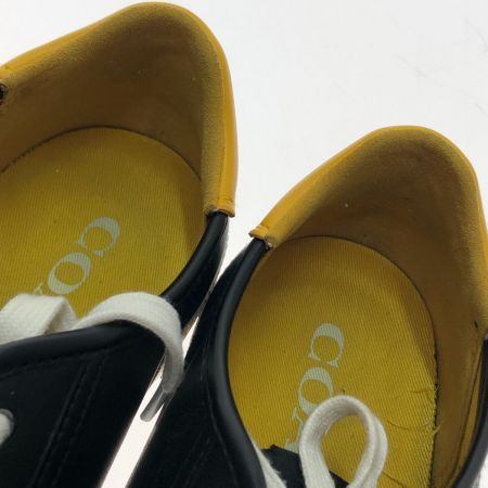  COACH コーチ ロートップ スニーカー 25.5cm FG4671 ブラック×イエロー