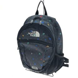 □□ THE NORTH FACE ザノースフェイス スモールデイ キッズ リュック バッグ NMJ71653 グレー×ブラック x ブラック Aランク