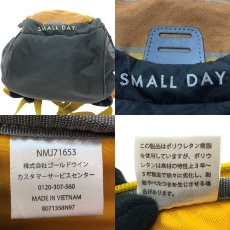  THE NORTH FACE ザノースフェイス スモールデイ キッズ リュック バッグ NMJ71653 イエロー×グレー x オレンジ x グレー