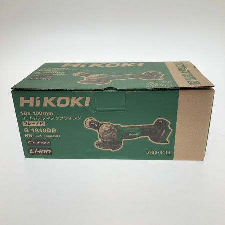  HiKOKI ハイコーキ 100mm 18v　コードレスディスクグラインダ G1810DB NN