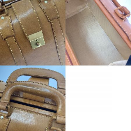  REAL LEATHER ドクターズ バッグ ブラウン