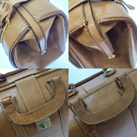 REAL LEATHER ドクターズ バッグ ブラウン