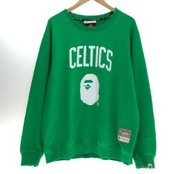 □□ A BATHING APE アベイシングエイプ NBAコラボ スウェット トレーナー 3XLサイズ グリーン Bランク