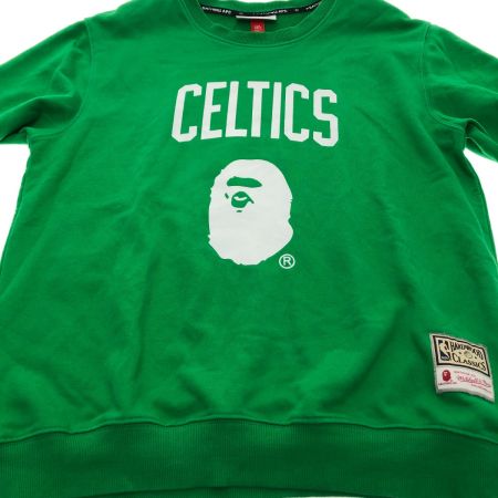  A BATHING APE アベイシングエイプ NBAコラボ スウェット トレーナー 3XLサイズ グリーン