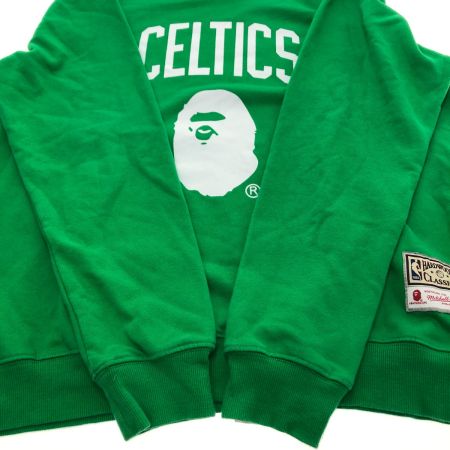  A BATHING APE アベイシングエイプ NBAコラボ スウェット トレーナー 3XLサイズ グリーン