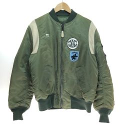 □□ stussy ステューシー MA-1 ジャケット Mサイズ オリーブ Cランク