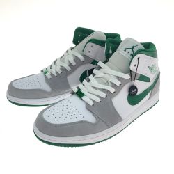 □□ NIKE ナイキ エアジョーダン 1 MID SE 27.5cm DC-7294-103 グリーン×グレー×ホワイト Aランク