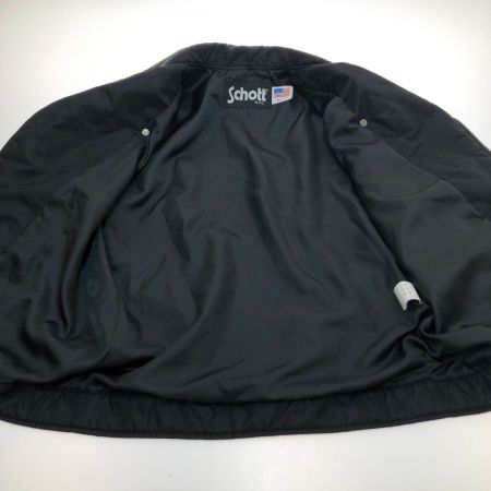  Schott ショット ダブルライダースジャケット ナイロン Lサイズ 3172006 ブラック