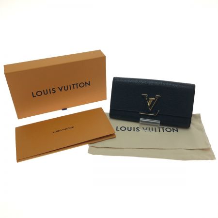  LOUIS VUITTON ルイヴィトン ポルトフォイユ・カプシーヌ ノワール 長財布 M61248 ブラック