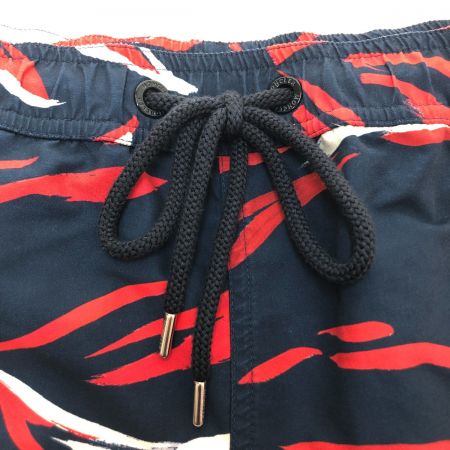  MONCLER モンクレール プリント ロゴ パッチ スイム ショーツ パンツ Mサイズ G10912C70800 ネイビー×レッド×ホワイト