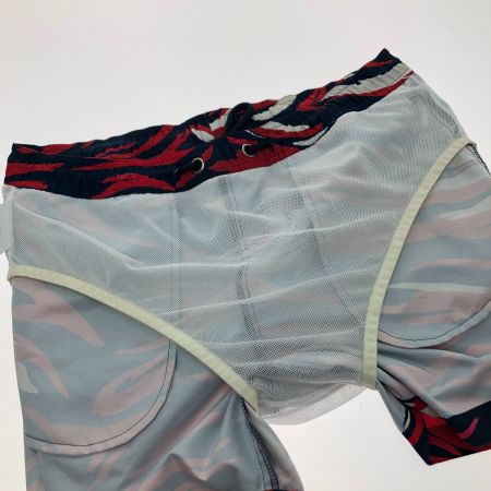  MONCLER モンクレール プリント ロゴ パッチ スイム ショーツ パンツ Mサイズ G10912C70800 ネイビー×レッド×ホワイト