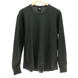 □□ THE NORTH FACE ザノースフェイス ロングスリーブウォームワッフルクルー 長袖 Lサイズ NT62032 オリーブ Bランク