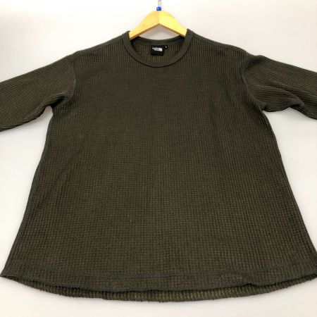  THE NORTH FACE ザノースフェイス ロングスリーブウォームワッフルクルー 長袖 Lサイズ NT62032 オリーブ