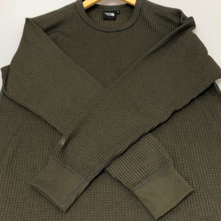  THE NORTH FACE ザノースフェイス ロングスリーブウォームワッフルクルー 長袖 Lサイズ NT62032 オリーブ