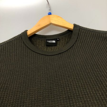  THE NORTH FACE ザノースフェイス ロングスリーブウォームワッフルクルー 長袖 Lサイズ NT62032 オリーブ