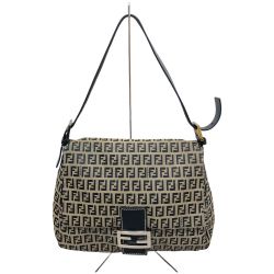 □□ FENDI フェンディ ズッキーノ ショルダーバッグ マンマバケット ハンドバッグ 本体のみ 26325/2CH ネイビー Bランク
