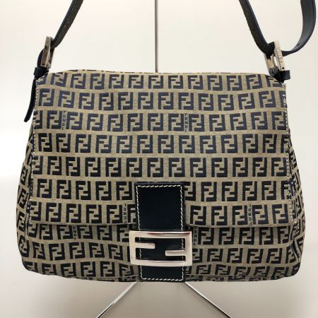  FENDI フェンディ ズッキーノ ショルダーバッグ マンマバケット ハンドバッグ 本体のみ 26325/2CH ネイビー