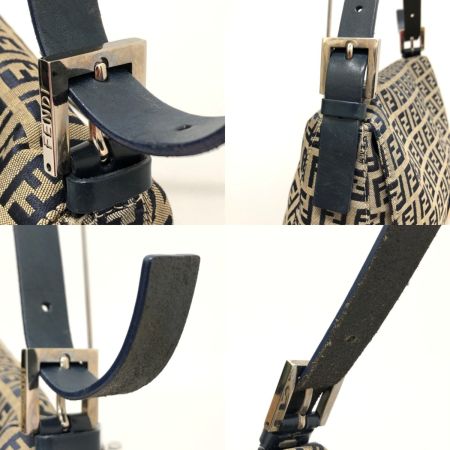  FENDI フェンディ ズッキーノ ショルダーバッグ マンマバケット ハンドバッグ 本体のみ 26325/2CH ネイビー