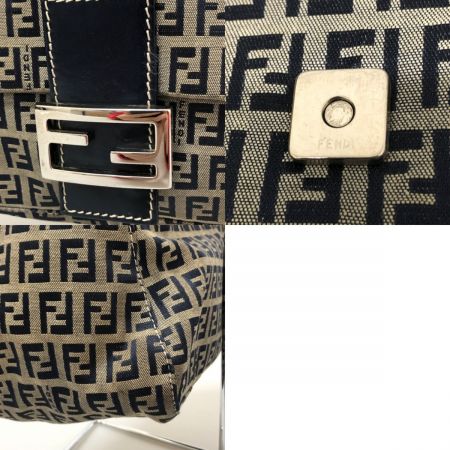  FENDI フェンディ ズッキーノ ショルダーバッグ マンマバケット ハンドバッグ 本体のみ 26325/2CH ネイビー