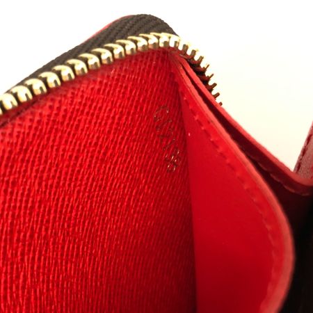  LOUIS VUITTON ルイヴィトン 長財布 モノグラム ポルトフォイユ クレマンス フラワーチャーム M62940 ブラウン/レッド