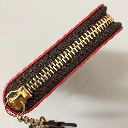  LOUIS VUITTON ルイヴィトン 長財布 モノグラム ポルトフォイユ クレマンス フラワーチャーム M62940 ブラウン/レッド