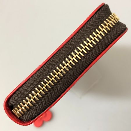  LOUIS VUITTON ルイヴィトン 長財布 モノグラム ポルトフォイユ クレマンス フラワーチャーム M62940 ブラウン/レッド