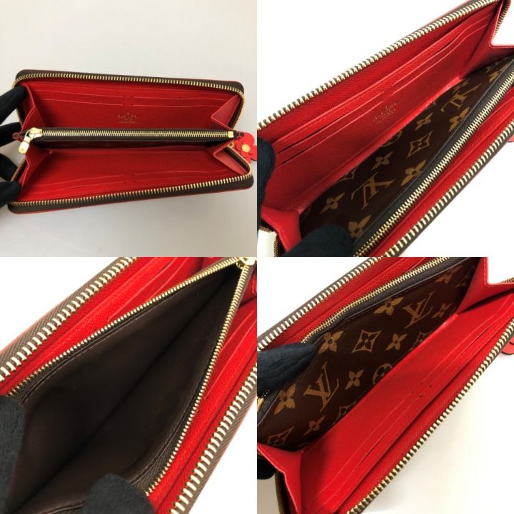 LOUIS VUITTON ルイヴィトン 長財布 モノグラム ポルトフォイユ クレマンス フラワーチャーム M62940 ブラウン/レッド ｜中古｜なんでもリサイクルビッグバン