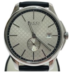 □□ GUCCI グッチ 腕時計 G-タイムレス コレクション 自動巻き YA126313 シルバー x ブラック Bランク