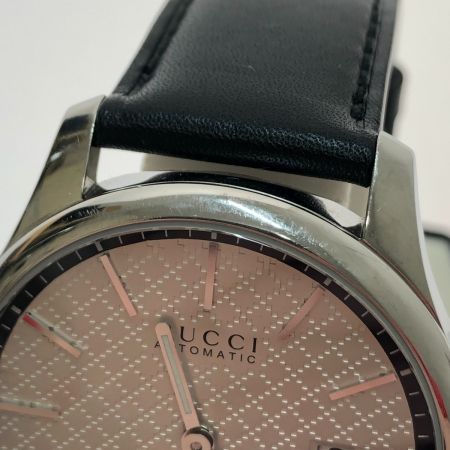  GUCCI グッチ 腕時計 G-タイムレス コレクション 自動巻き YA126313 シルバー x ブラック