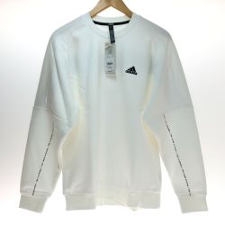 □□ adidas アディダス ワーディング ルーズフィット フリース スウェットシャツ Lサイズ IQ3182 ホワイト Aランク