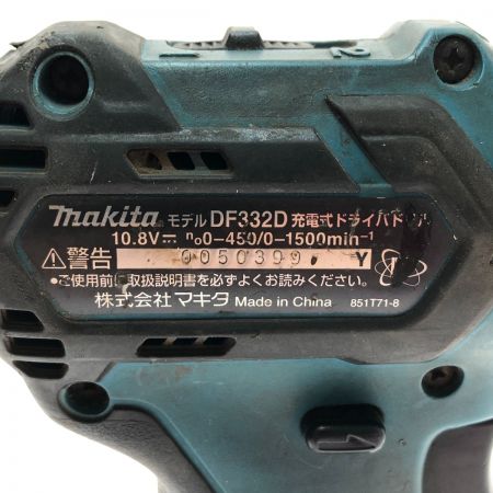  MAKITA マキタ 充電式ドライバドリル 10.8V DF332D ブルー