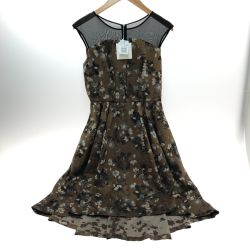 □□ Rire Fete リルフェテ ノースリーブワンピース SIZE 9号 8470-0571 ブラウン/花柄 Aランク