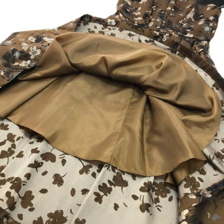  Rire Fete リルフェテ ノースリーブワンピース SIZE 9号 8470-0571 ブラウン/花柄