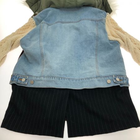  PHENOMENON フェノメノン ライダース風 ミックスジャケット SIZE 40 L AW2011 レッド チェック