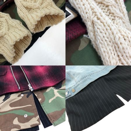  PHENOMENON フェノメノン ライダース風 ミックスジャケット SIZE 40 L AW2011 レッド チェック