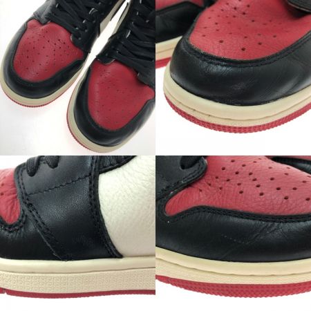  NIKE ナイキ スニーカー エアジョーダン 1 レトロ ハイ OG 27.5cm 本体のみ 555088-610 ブラック x レッド x ホワイト