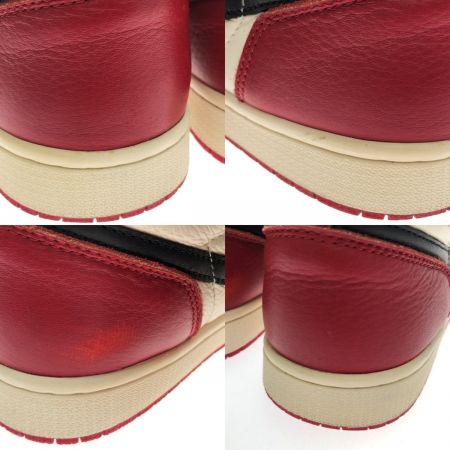  NIKE ナイキ スニーカー エアジョーダン 1 レトロ ハイ OG 27.5cm 本体のみ 555088-610 ブラック x レッド x ホワイト