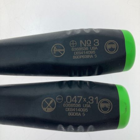  Snap-on スナップオン ドライバー　プラス3本　マイナス3本　計6本セット 本体のみ