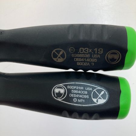  Snap-on スナップオン ドライバー　プラス3本　マイナス3本　計6本セット 本体のみ