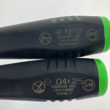  Snap-on スナップオン ドライバー　プラス3本　マイナス3本　計6本セット 本体のみ