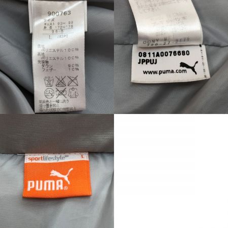  PUMA プーマ ロングダウンコート ベンチコート Lサイズ 900763 ライトグレー