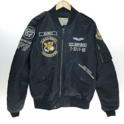 □□ AVIREX アビレックス L-2 マテリアル コマンド フライトジャケット XLサイズ L-2フライトジャケット ブラック Bランク