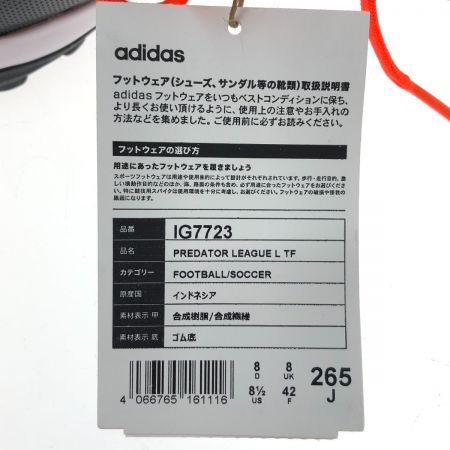  adidas アディダス プレデター 24 LEAGUE ロー TF サッカーシューズ 26.5cm IG7723 ブラック x ホワイト
