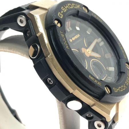  CASIO カシオ G-SHOCK G-STEEL 電波ソーラー 腕時計 本体のみ GST-W300G ブラック x ゴールド