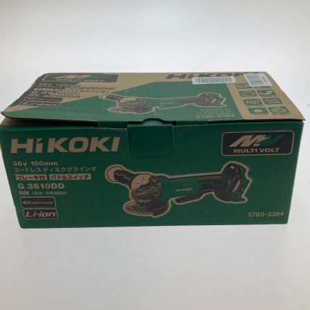  HiKOKI ハイコーキ 36Ｖ　100ｍｍコードレスディスクグラインダ G3610DD グリーン×ブラック