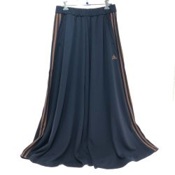 □□ adidas アディダス ルーズフィット ダブルニットスカート Lサイズ JG3842 ネイビー Bランク
