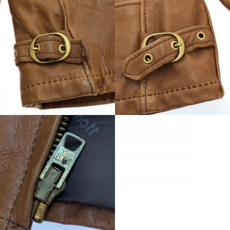  Schott ショット シングルライダースジャケット SIZE 40 ブラウン